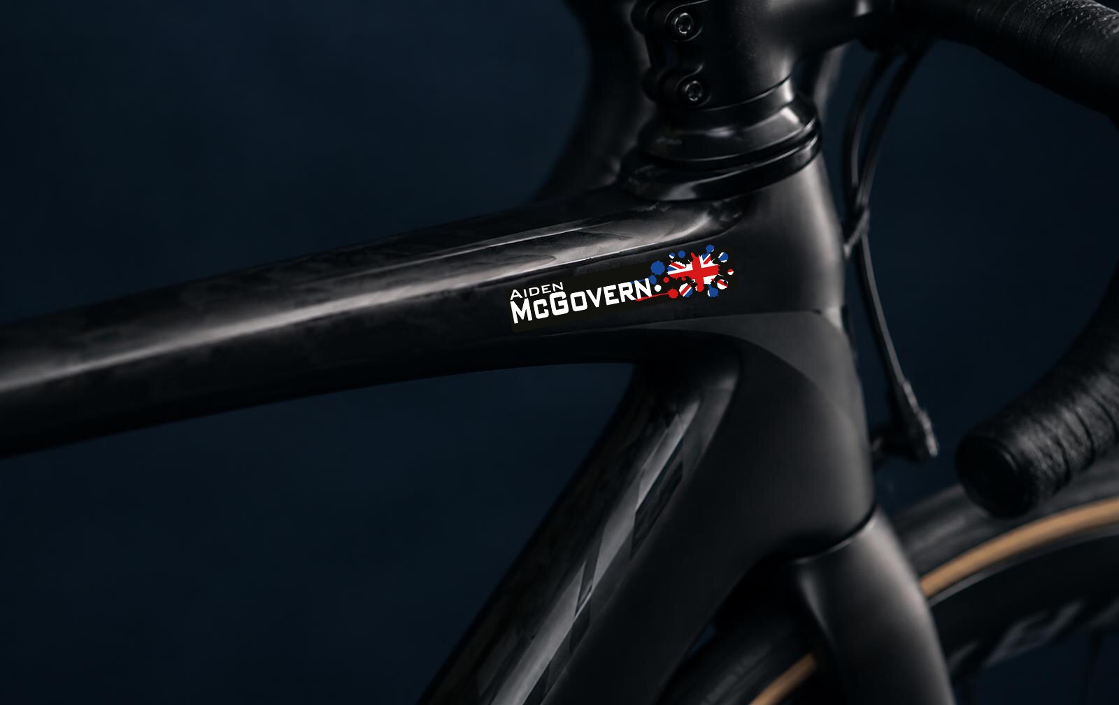 Personalised Bike Frame and Helmet Name Decals – Splatter Flag