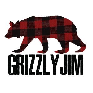 Grizzly Jim Sticker - 100mm